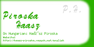 piroska haasz business card